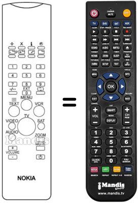 Replacement remote control Nokia 5573VT