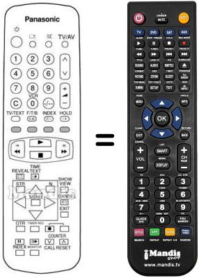 Replacement remote control Panasonic EUR51940