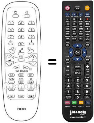 Replacement remote control Karcher CTV6021VT Replacement remote control Karcher CTV6021VT