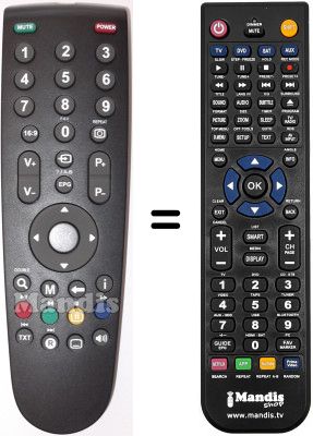 Replacement remote control Grundig 19-2930T Replacement remote control Grundig 19-2930T