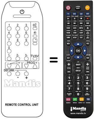 Replacement remote control York RCT8000P