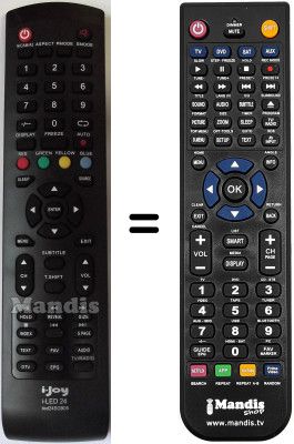 Replacement remote control i-Joy ILED 24SGB05