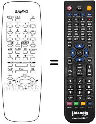 Replacement remote control Sanyo 25D3