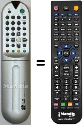 Gleichwertige Fernbedienung LG RK21CC40MX Gleichwertige Fernbedienung LG RK21CC40MX