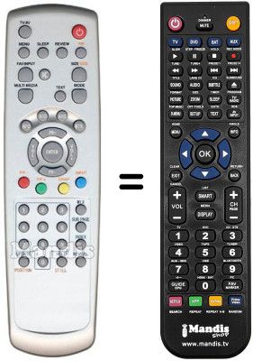 Replacement remote control Daewoo LCD 32DNT 2 Replacement remote control Daewoo LCD 32DNT 2