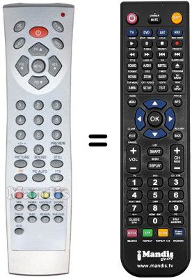 Replacement remote control Daewoo LCD 32NET Replacement remote control Daewoo LCD 32NET