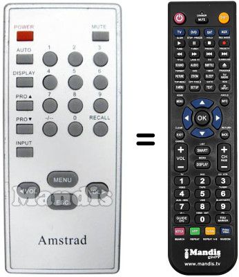 Replacement remote control Amstrad LCT1405