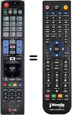 Gleichwertige Fernbedienung LG 32LH7000-ZA Gleichwertige Fernbedienung LG 32LH7000-ZA