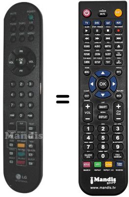 Gleichwertige Fernbedienung LG 6710T00003L Gleichwertige Fernbedienung LG 6710T00003L
