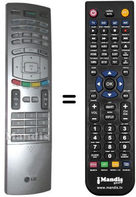 Replacement remote control LG 6710V00151E Replacement remote control LG 6710V00151E
