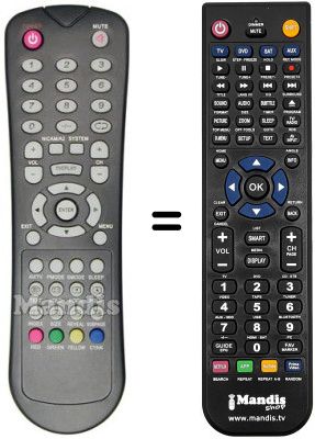 Replacement remote control EASY LIVING EL3226 HD