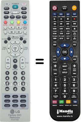 Gleichwertige Fernbedienung LG MZ40PA10 Gleichwertige Fernbedienung LG MZ40PA10