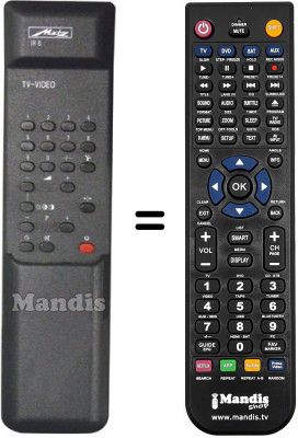 Gleichwertige Fernbedienung Metz 6343