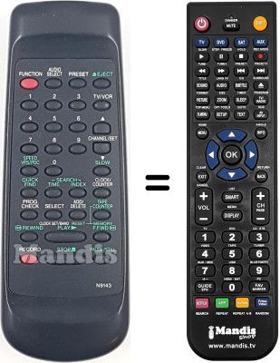 Replacement remote control Funai 17A-601