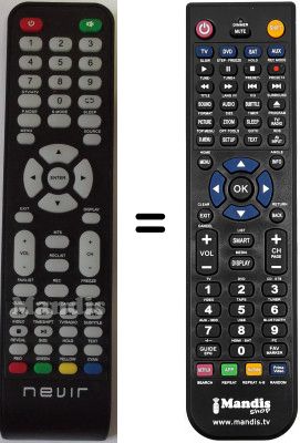 Gleichwertige Fernbedienung Nevir NVR7503-24HDN