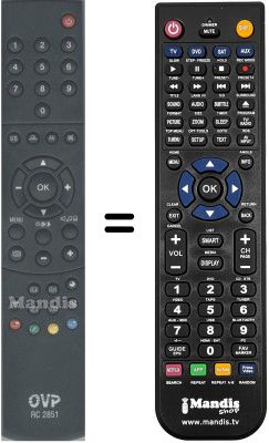 Gleichwertige Fernbedienung RC2851