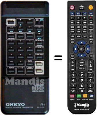 Gleichwertige Fernbedienung RC217C