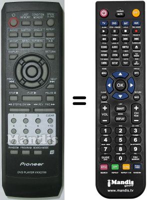 Gleichwertige Fernbedienung VXX2700