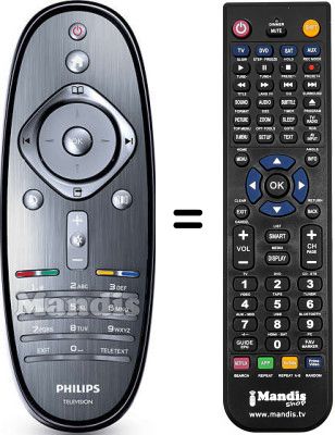 Gleichwertige Fernbedienung Philips 46PFL7695M / 08