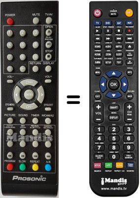 Gleichwertige Fernbedienung Denver TFD2621