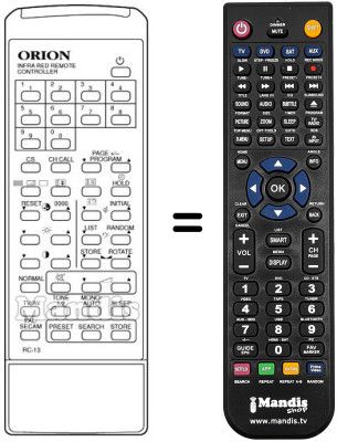 Gleichwertige Fernbedienung RC13