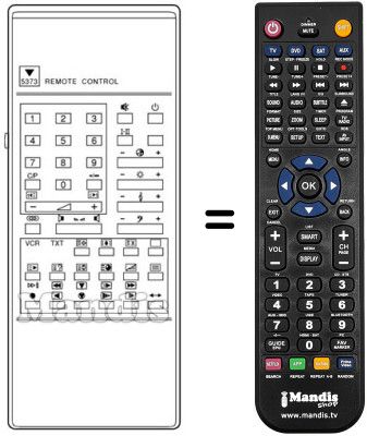 Replacement remote control RC5373