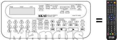 Gleichwertige Fernbedienung RC-V466A