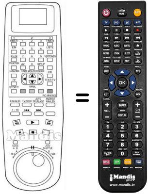 Gleichwertige Fernbedienung RC-W478G