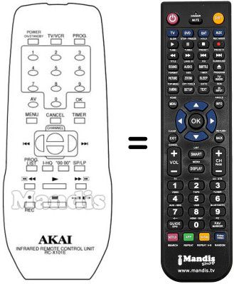 Gleichwertige Fernbedienung RC-X101E