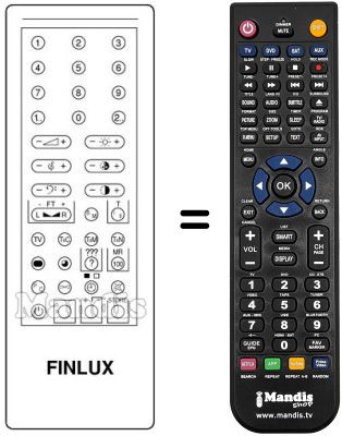 Gleichwertige Fernbedienung RC1122TX