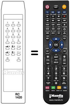 Replacement remote control RC1420