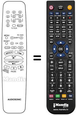 Gleichwertige Fernbedienung RC302S