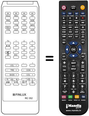 Gleichwertige Fernbedienung RC352