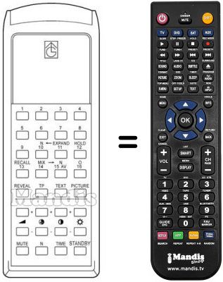 Replacement remote control RC43