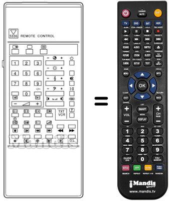 Replacement remote control RC5336