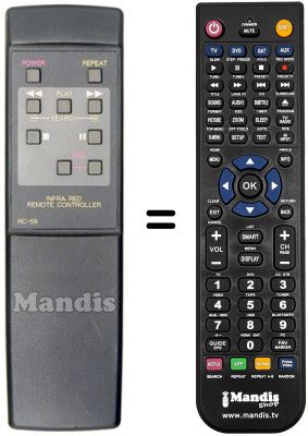 Replacement remote control RC58