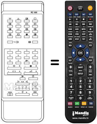 Gleichwertige Fernbedienung RC658
