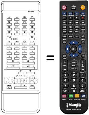 Gleichwertige Fernbedienung Loewe RC659