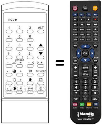 Replacement remote control RC711