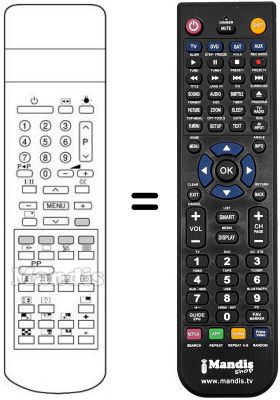 Gleichwertige Fernbedienung RC8077