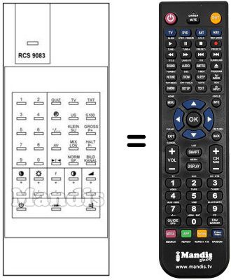 Replacement remote control RCS9083