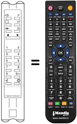 Gleichwertige Fernbedienung RCT300