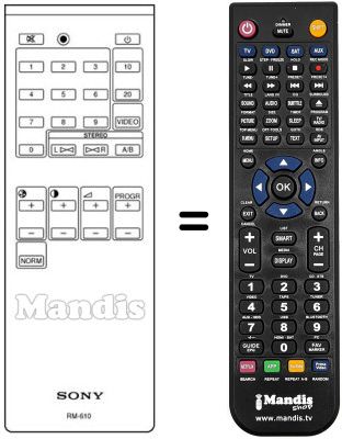 Replacement remote control RM610