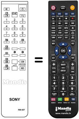 Replacement remote control RM657