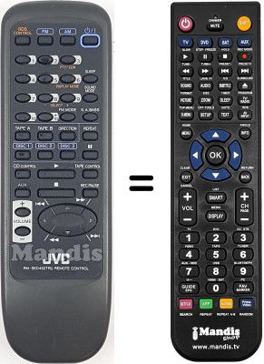 Gleichwertige Fernbedienung JVC RM-SED452TRU