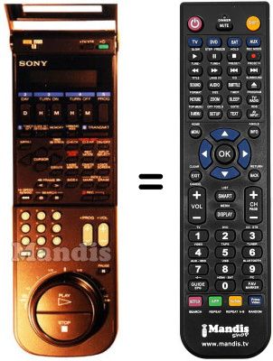 Gleichwertige Fernbedienung Sony SLV-615VP Gleichwertige Fernbedienung Sony SLV-615VP