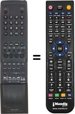 Gleichwertige Fernbedienung Sharp RRMCG1023BMSA