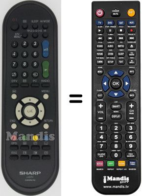 Replacement remote control Sharp LC-32FH510E