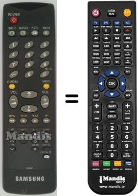 Gleichwertige Fernbedienung AA59-00006C