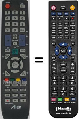 Gleichwertige Fernbedienung Samsung LE46B620R3W/QXU Gleichwertige Fernbedienung Samsung LE46B620R3W/QXU